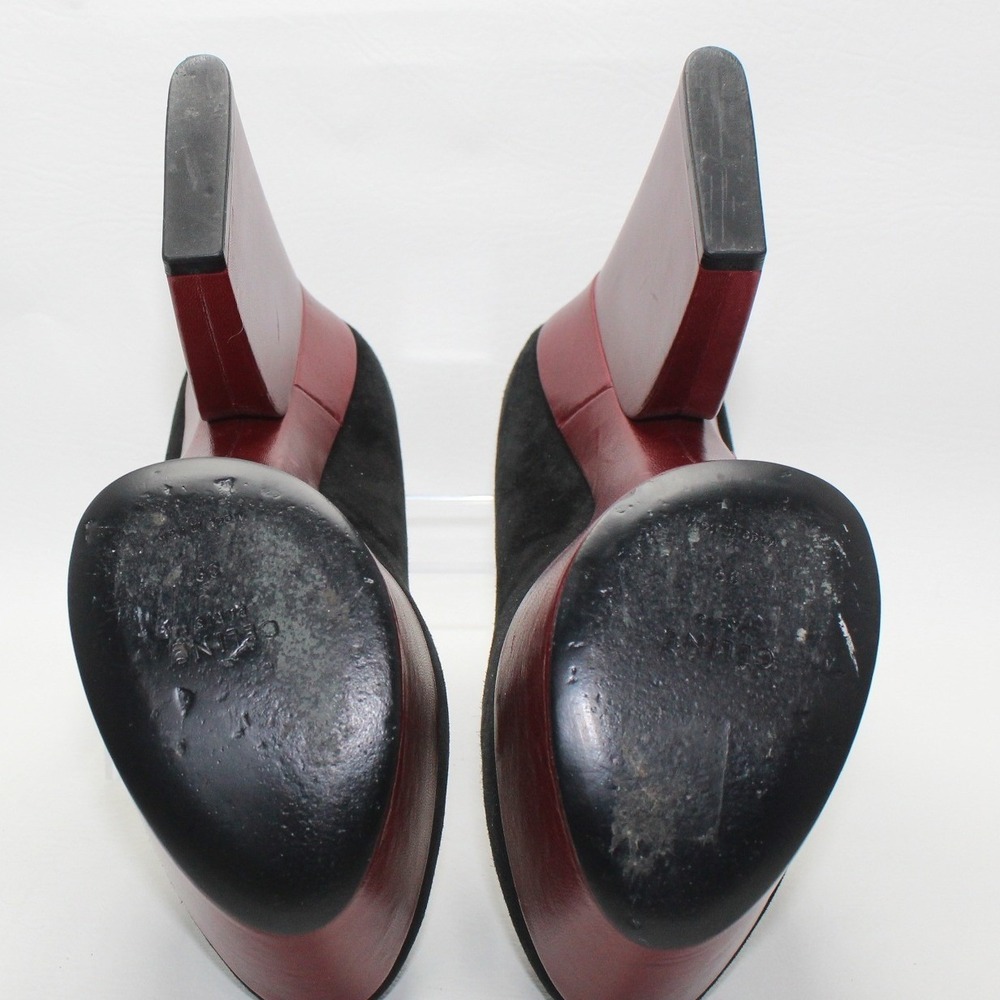 Celine Paris Phoebe Philo Era Suede & Leather Platform Block Heel Pumps 39 - Picture 9 of 9